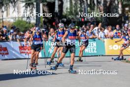 02.09.2023, Annecy, France (FRA): Dorothea Wierer (ITA), Julia Simon (FRA), (l-r) - Martin Fourcade Nordic Festival, Annecy (FRA). www.nordicfocus.com. © Manzoni/NordicFocus. Every downloaded picture is fee-liable.