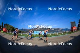 02.09.2023, Annecy, France (FRA): Remi Bourdin (FRA), James Clugnet (GBR), Theo Schely (FRA), Arnaud Chautemps (FRA), (l-r) - Martin Fourcade Nordic Festival, Annecy (FRA). www.nordicfocus.com. © Manzoni/NordicFocus. Every downloaded picture is fee-liable.