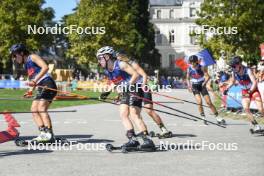 02.09.2023, Annecy, France (FRA): Julie Pierrel (FRA), Melissa Gal (FRA), (l-r) - Martin Fourcade Nordic Festival, Annecy (FRA). www.nordicfocus.com. © Authamayou/NordicFocus. Every downloaded picture is fee-liable.