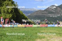 02.09.2023, Annecy, France (FRA): James Clugnet (GBR), Remi Bourdin (FRA), Mathis Desloges (FRA), Theo Schely (FRA), Lucas Chanavat (FRA), (l-r) - Martin Fourcade Nordic Festival, Annecy (FRA). www.nordicfocus.com. © Authamayou/NordicFocus. Every downloaded picture is fee-liable.
