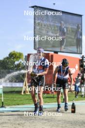 02.09.2023, Annecy, France (FRA): Vanessa Voigt (GER), Julia Simon (FRA), (l-r) - Martin Fourcade Nordic Festival, Annecy (FRA). www.nordicfocus.com. © Authamayou/NordicFocus. Every downloaded picture is fee-liable.