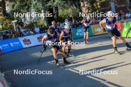 02.09.2023, Annecy, France (FRA): Arnaud Chautemps (FRA), Janik Riebli (SUI), (l-r) - Martin Fourcade Nordic Festival, Annecy (FRA). www.nordicfocus.com. © Manzoni/NordicFocus. Every downloaded picture is fee-liable.
