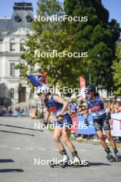 02.09.2023, Annecy, France (FRA): Patricija Eiduka (LAT), Clemence Didierlaurent (FRA), (l-r) - Martin Fourcade Nordic Festival, Annecy (FRA). www.nordicfocus.com. © Authamayou/NordicFocus. Every downloaded picture is fee-liable.