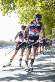 02.09.2023, Annecy, France (FRA): Julie Pierrel (FRA), Lou Jeanmonnot (FRA), (l-r) - Martin Fourcade Nordic Festival, Annecy (FRA). www.nordicfocus.com. © Authamayou/NordicFocus. Every downloaded picture is fee-liable.