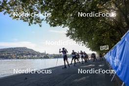 02.09.2023, Annecy, France (FRA): Michal Novak (CZE), Lucas Chanavat (FRA), Renaud Jay (FRA), James Clugnet (GBR), (l-r) - Martin Fourcade Nordic Festival, Annecy (FRA). www.nordicfocus.com. © Manzoni/NordicFocus. Every downloaded picture is fee-liable.