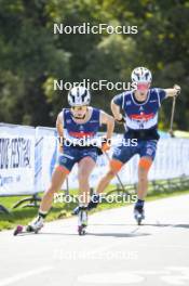 02.09.2023, Annecy, France (FRA): Patricija Eiduka (LAT), James Clugnet (GBR), (l-r) - Martin Fourcade Nordic Festival, Annecy (FRA). www.nordicfocus.com. © Authamayou/NordicFocus. Every downloaded picture is fee-liable.