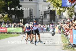 02.09.2023, Annecy, France (FRA): Dorothea Wierer (ITA), Julia Simon (FRA), (l-r) - Martin Fourcade Nordic Festival, Annecy (FRA). www.nordicfocus.com. © Authamayou/NordicFocus. Every downloaded picture is fee-liable.