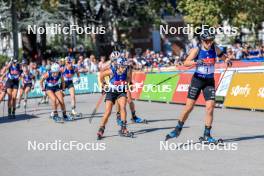 02.09.2023, Annecy, France (FRA): Dorothea Wierer (ITA), Julia Simon (FRA), (l-r) - Martin Fourcade Nordic Festival, Annecy (FRA). www.nordicfocus.com. © Manzoni/NordicFocus. Every downloaded picture is fee-liable.