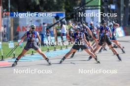 02.09.2023, Annecy, France (FRA): Justine Braisaz-Bouchet (FRA), Lena Haecki-Gross (SUI), (l-r) - Martin Fourcade Nordic Festival, Annecy (FRA). www.nordicfocus.com. © Manzoni/NordicFocus. Every downloaded picture is fee-liable.