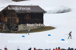 25.03.2023, Ulrichen, Switzerland (SUI): Yanis Dumaz (SUI), Jan Furrer (SUI), (l-r) - Swiss Championships biathon, mass, Ulrichen (SUI). www.nordicfocus.com. © Manzoni/NordicFocus. Every downloaded picture is fee-liable.