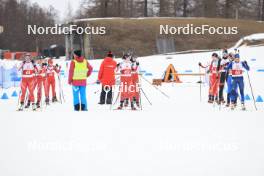 25.03.2023, Ulrichen, Switzerland (SUI): Lena Haecki-Gross (SUI), Aita Gasparin (SUI), Selina Gasparin (SUI), (l-r) - Swiss Championships biathon, mass, Ulrichen (SUI). www.nordicfocus.com. © Manzoni/NordicFocus. Every downloaded picture is fee-liable.