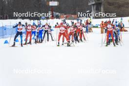 25.03.2023, Ulrichen, Switzerland (SUI): Event Feature: Start of mens race - Swiss Championships biathon, mass, Ulrichen (SUI). www.nordicfocus.com. © Manzoni/NordicFocus. Every downloaded picture is fee-liable.