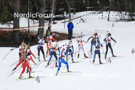 25.03.2023, Ulrichen, Switzerland (SUI): Event Feature: group of athletes competing - Swiss Championships biathon, mass, Ulrichen (SUI). www.nordicfocus.com. © Manzoni/NordicFocus. Every downloaded picture is fee-liable.