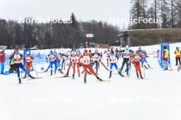25.03.2023, Ulrichen, Switzerland (SUI): Event Feature: Start of mens race - Swiss Championships biathon, mass, Ulrichen (SUI). www.nordicfocus.com. © Manzoni/NordicFocus. Every downloaded picture is fee-liable.