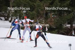 25.03.2023, Ulrichen, Switzerland (SUI): Sandro Bovisi (SUI), Yannik Kreuzer (SUI), (l-r) - Swiss Championships biathon, mass, Ulrichen (SUI). www.nordicfocus.com. © Manzoni/NordicFocus. Every downloaded picture is fee-liable.