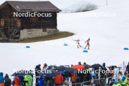 25.03.2023, Ulrichen, Switzerland (SUI): Jens Berger (SUI), Remo Burch (SUI), (l-r) - Swiss Championships biathon, mass, Ulrichen (SUI). www.nordicfocus.com. © Manzoni/NordicFocus. Every downloaded picture is fee-liable.