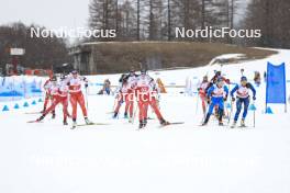 25.03.2023, Ulrichen, Switzerland (SUI): Event Feature: start of competition- Swiss Championships biathon, mass, Ulrichen (SUI). www.nordicfocus.com. © Manzoni/NordicFocus. Every downloaded picture is fee-liable.
