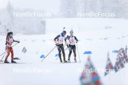 26.03.2023, Ulrichen, Switzerland (SUI): Arnaud Du Pasquier (SUI), Sirin In Albon (SUI), (l-r) - Swiss Championships biathon, single mixed relay, Ulrichen (SUI). www.nordicfocus.com. © Manzoni/NordicFocus. Every downloaded picture is fee-liable.