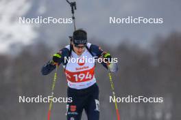 24.03.2023, Ulrichen, Switzerland (SUI): Marco Gross (GER) - Swiss Championships biathon, sprint, Ulrichen (SUI). www.nordicfocus.com. © Manzoni/NordicFocus. Every downloaded picture is fee-liable.