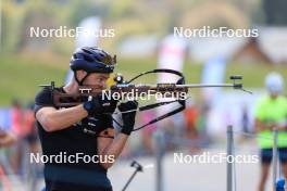 15.09.2023, La Feclaz, France (FRA): Antonin Guigonnat (FRA) - Biathlon Samse Summer Tour, training, La Feclaz (FRA). www.nordicfocus.com. © Manzoni/NordicFocus. Every downloaded picture is fee-liable.