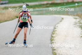 16.09.2023, La Feclaz, France (FRA): Joanne Weiss (FRA) - Biathlon Samse Summer Tour, sprint, La Feclaz (FRA). www.nordicfocus.com. © Manzoni/NordicFocus. Every downloaded picture is fee-liable.