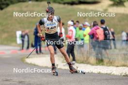 16.09.2023, La Feclaz, France (FRA): Emilien Boyer (FRA) - Biathlon Samse Summer Tour, sprint, La Feclaz (FRA). www.nordicfocus.com. © Manzoni/NordicFocus. Every downloaded picture is fee-liable.
