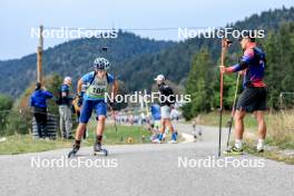 16.09.2023, La Feclaz, France (FRA): Ethan Guignier (FRA) - Biathlon Samse Summer Tour, sprint, La Feclaz (FRA). www.nordicfocus.com. © Manzoni/NordicFocus. Every downloaded picture is fee-liable.