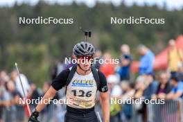 16.09.2023, La Feclaz, France (FRA): Ethan Benoit Appolonia (FRA) - Biathlon Samse Summer Tour, sprint, La Feclaz (FRA). www.nordicfocus.com. © Manzoni/NordicFocus. Every downloaded picture is fee-liable.