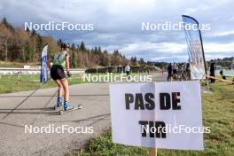 16.09.2023, La Feclaz, France (FRA): Bambou Pallud (FRA) - Biathlon Samse Summer Tour, sprint, La Feclaz (FRA). www.nordicfocus.com. © Manzoni/NordicFocus. Every downloaded picture is fee-liable.