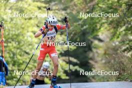 16.09.2023, La Feclaz, France (FRA): Luc Piron (FRA) - Biathlon Samse Summer Tour, sprint, La Feclaz (FRA). www.nordicfocus.com. © Manzoni/NordicFocus. Every downloaded picture is fee-liable.
