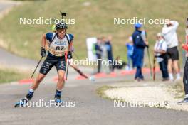 16.09.2023, La Feclaz, France (FRA): Lou Thievent (FRA) - Biathlon Samse Summer Tour, sprint, La Feclaz (FRA). www.nordicfocus.com. © Manzoni/NordicFocus. Every downloaded picture is fee-liable.