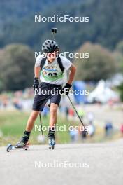 16.09.2023, La Feclaz, France (FRA): Robin De Gabai (FRA) - Biathlon Samse Summer Tour, sprint, La Feclaz (FRA). www.nordicfocus.com. © Manzoni/NordicFocus. Every downloaded picture is fee-liable.