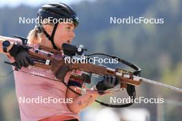 15.09.2023, La Feclaz, France (FRA): Sophie Chauveau (FRA) - Biathlon Samse Summer Tour, training, La Feclaz (FRA). www.nordicfocus.com. © Manzoni/NordicFocus. Every downloaded picture is fee-liable.
