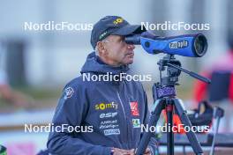 22.10.2023, Arcon, France (FRA): Thierry Dusserre (FRA), former coach of French Womens Team- Biathlon Samse Summer Tour, pursuit, Arcon (FRA). www.nordicfocus.com. © Thibaut/NordicFocus. Every downloaded picture is fee-liable.