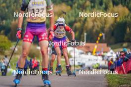 22.10.2023, Arcon, France (FRA): Leo Carlier (FRA) - Biathlon Samse Summer Tour, pursuit, Arcon (FRA). www.nordicfocus.com. © Thibaut/NordicFocus. Every downloaded picture is fee-liable.