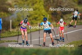 21.10.2023, Arcon, France (FRA): Alexis Nappey (FRA), Louison Gilardoni (FRA), (l-r)  - Biathlon Samse Summer Tour, sprint, Arcon (FRA). www.nordicfocus.com. © Thibaut/NordicFocus. Every downloaded picture is fee-liable.