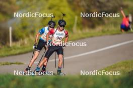 21.10.2023, Arcon, France (FRA): Clement Pires (FRA) - Biathlon Samse Summer Tour, sprint, Arcon (FRA). www.nordicfocus.com. © Thibaut/NordicFocus. Every downloaded picture is fee-liable.