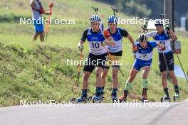 27.08.2023, Brezno-Osrblie, Slovakia (SVK): Thierry Langer (BEL), Jesper Nelin (SWE), (l-r) - IBU Summer Biathlon World Championships, mass men, Brezno-Osrblie (SVK). www.nordicfocus.com. © Manzoni/NordicFocus. Every downloaded picture is fee-liable.