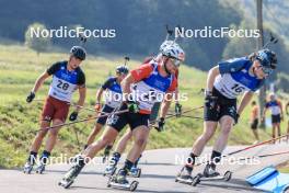 27.08.2023, Brezno-Osrblie, Slovakia (SVK): Andrzej Nedza-Kubiniec (POL), Hans Koellner (GER), (l-r) - IBU Summer Biathlon World Championships, mass men, Brezno-Osrblie (SVK). www.nordicfocus.com. © Manzoni/NordicFocus. Every downloaded picture is fee-liable.