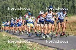 27.08.2023, Brezno-Osrblie, Slovakia (SVK): Mona Brorsson (SWE), Marketa Davidova (CZE), Marion Wiesensarter (GER), Tuuli Tomingas (EST), (l-r) - IBU Summer Biathlon World Championships, mass women, Brezno-Osrblie (SVK). www.nordicfocus.com. © Manzoni/NordicFocus. Every downloaded picture is fee-liable.