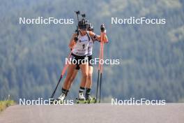 27.08.2023, Brezno-Osrblie, Slovakia (SVK): Lora Hristova (BUL), Ema Kapustova (SVK), (l-r) - IBU Summer Biathlon World Championships, pursuit junior women, Brezno-Osrblie (SVK). www.nordicfocus.com. © Manzoni/NordicFocus. Every downloaded picture is fee-liable.