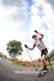 26.08.2023, Brezno-Osrblie, Slovakia (SVK): Daniel Malusek (CZE) - IBU Summer Biathlon World Championships, sprint junior men, Brezno-Osrblie (SVK). www.nordicfocus.com. © Manzoni/NordicFocus. Every downloaded picture is fee-liable.