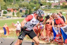 26.08.2023, Brezno-Osrblie, Slovakia (SVK): Jan Gunka (POL) - IBU Summer Biathlon World Championships, sprint junior men, Brezno-Osrblie (SVK). www.nordicfocus.com. © Manzoni/NordicFocus. Every downloaded picture is fee-liable.