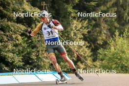 26.08.2023, Brezno-Osrblie, Slovakia (SVK): Karol Dombrovski (LTU) - IBU Summer Biathlon World Championships, sprint men, Brezno-Osrblie (SVK). www.nordicfocus.com. © Manzoni/NordicFocus. Every downloaded picture is fee-liable.