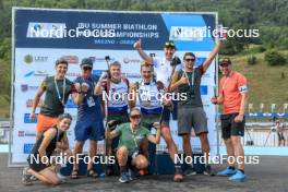 26.08.2023, Brezno-Osrblie, Slovakia (SVK): Maksim Fomin (LTU), Vytautas Strolia (LTU), (l-r) - IBU Summer Biathlon World Championships, sprint men, Brezno-Osrblie (SVK). www.nordicfocus.com. © Manzoni/NordicFocus. Every downloaded picture is fee-liable.