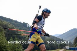 26.08.2023, Brezno-Osrblie, Slovakia (SVK): Peppe Femling (SWE) - IBU Summer Biathlon World Championships, sprint men, Brezno-Osrblie (SVK). www.nordicfocus.com. © Manzoni/NordicFocus. Every downloaded picture is fee-liable.