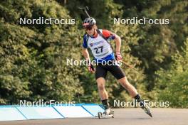 26.08.2023, Brezno-Osrblie, Slovakia (SVK): Sebastian Ilavsky (SVK) - IBU Summer Biathlon World Championships, sprint men, Brezno-Osrblie (SVK). www.nordicfocus.com. © Manzoni/NordicFocus. Every downloaded picture is fee-liable.