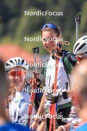24.08.2023, Brezno-Osrblie, Slovakia (SVK): Oleksandra Merkushyna (UKR), Lora Hristova (BUL), (l-r) - IBU Summer Biathlon World Championships, super sprint junior women, Brezno-Osrblie (SVK). www.nordicfocus.com. © Manzoni/NordicFocus. Every downloaded picture is fee-liable.