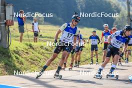 25.08.2023, Brezno-Osrblie, Slovakia (SVK): Benjamin Menz (GER), Robert Heldna (EST), (l-r) - IBU Summer Biathlon World Championships, super sprint men, Brezno-Osrblie (SVK). www.nordicfocus.com. © Manzoni/NordicFocus. Every downloaded picture is fee-liable.