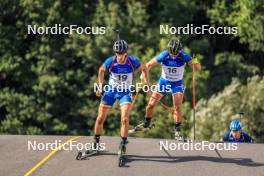 25.08.2023, Brezno-Osrblie, Slovakia (SVK): George Coltea (ROU), Cornel Puchianu (ROU), (l-r) - IBU Summer Biathlon World Championships, super sprint men, Brezno-Osrblie (SVK). www.nordicfocus.com. © Manzoni/NordicFocus. Every downloaded picture is fee-liable.